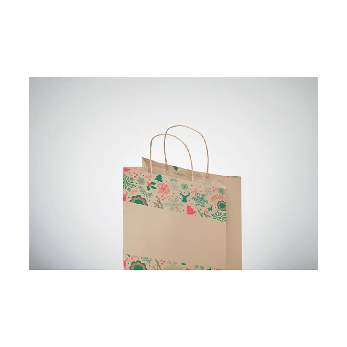 Torby papierowe z logo – papierowa torba prezentowa s bao small cx1518-13-detail Estetyczna papierowa torba z motywami świątecznymi na prezenty i gadżety bożonarodzeniowe.