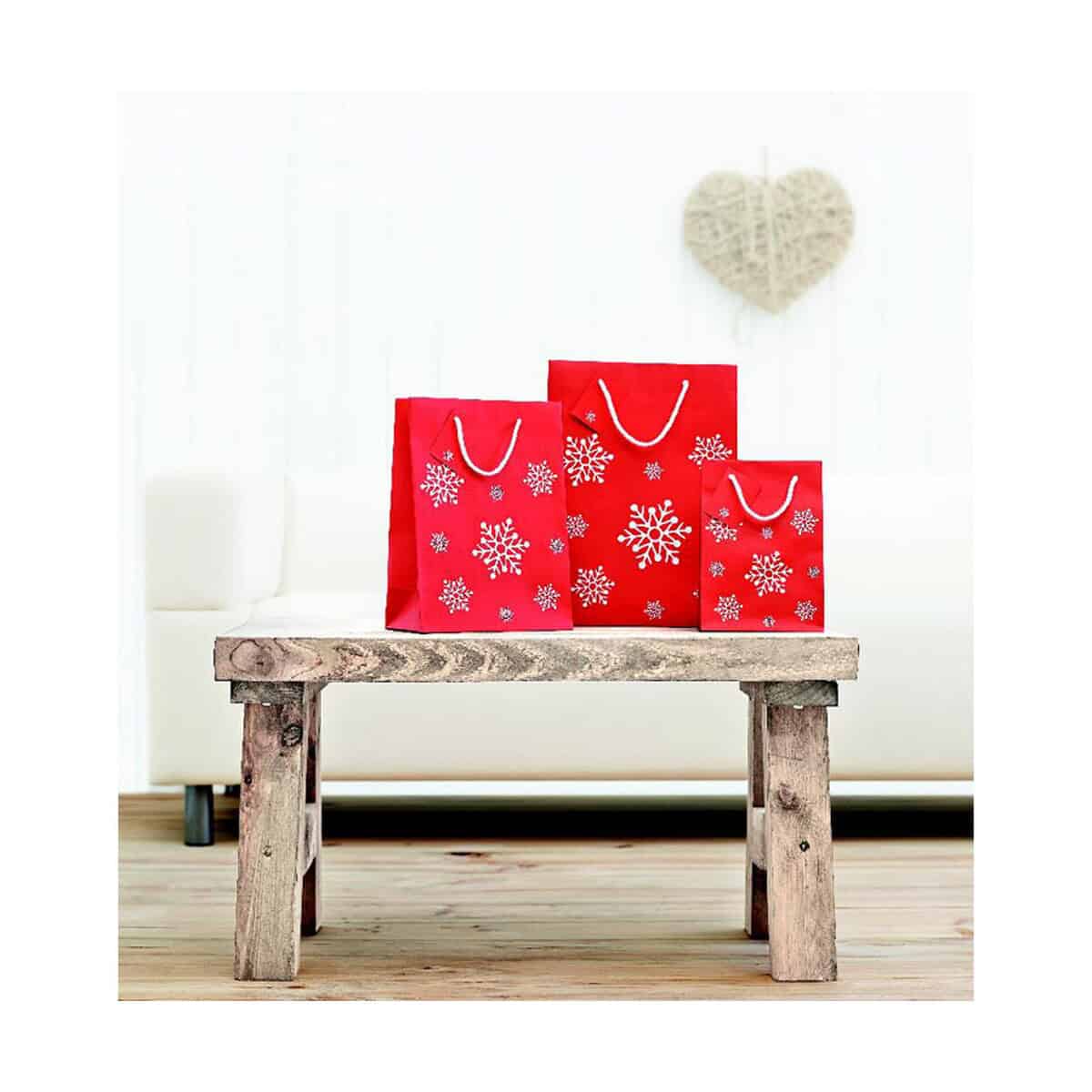 Torby papierowe z logo – torba na prezenty – mała bossa small cx1413-05-ambiant Papierowe torby prezentowe z śnieżynkami na Boże Narodzenie, dekoracje świąteczne.
