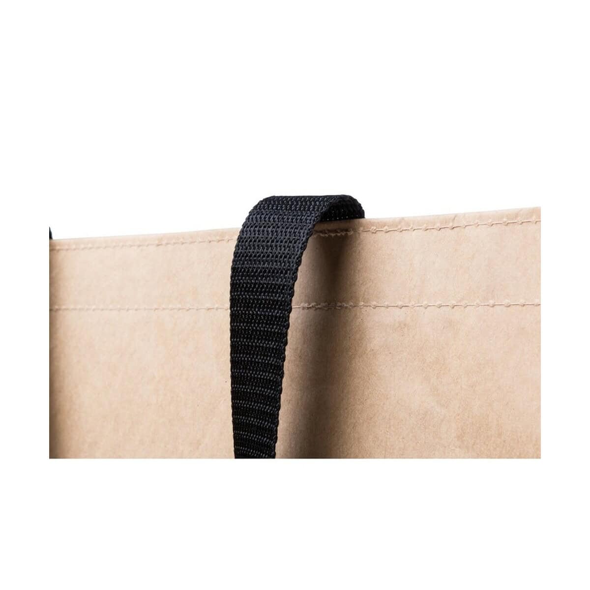 Torby papierowe z logo – torba papierowa na zakupy V0703-00_AAA04 Holder na notes, czarna taśma, personalizowane gadżety, akcesoria biurowe.