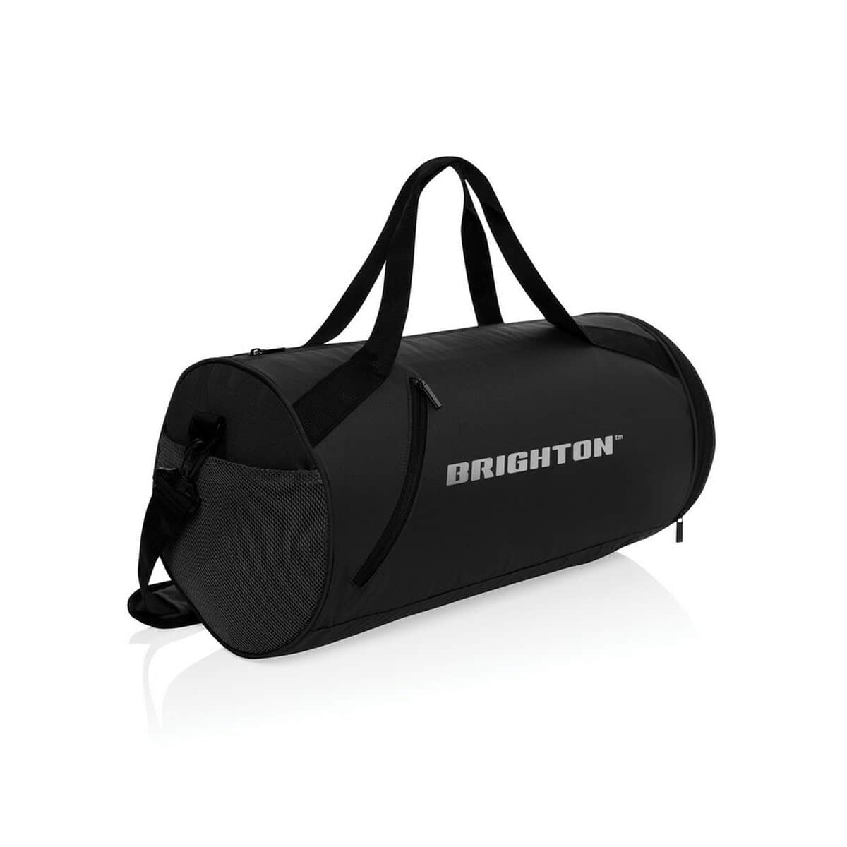 Torby sportowe z logo – torba sportowa, podróżna aware™ rpet P707.2501__D_100 Czarna torba sportowa z logo, idealna na siłownię i podróże.