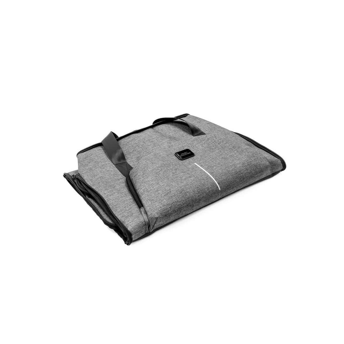 Torby sportowe z logo – torba sportowa, podróżna brandcharger voyager VA523-19_AAA03 Torba na laptopa z szarej tkaniny, idealna na podróż i codzienne użytkowanie.