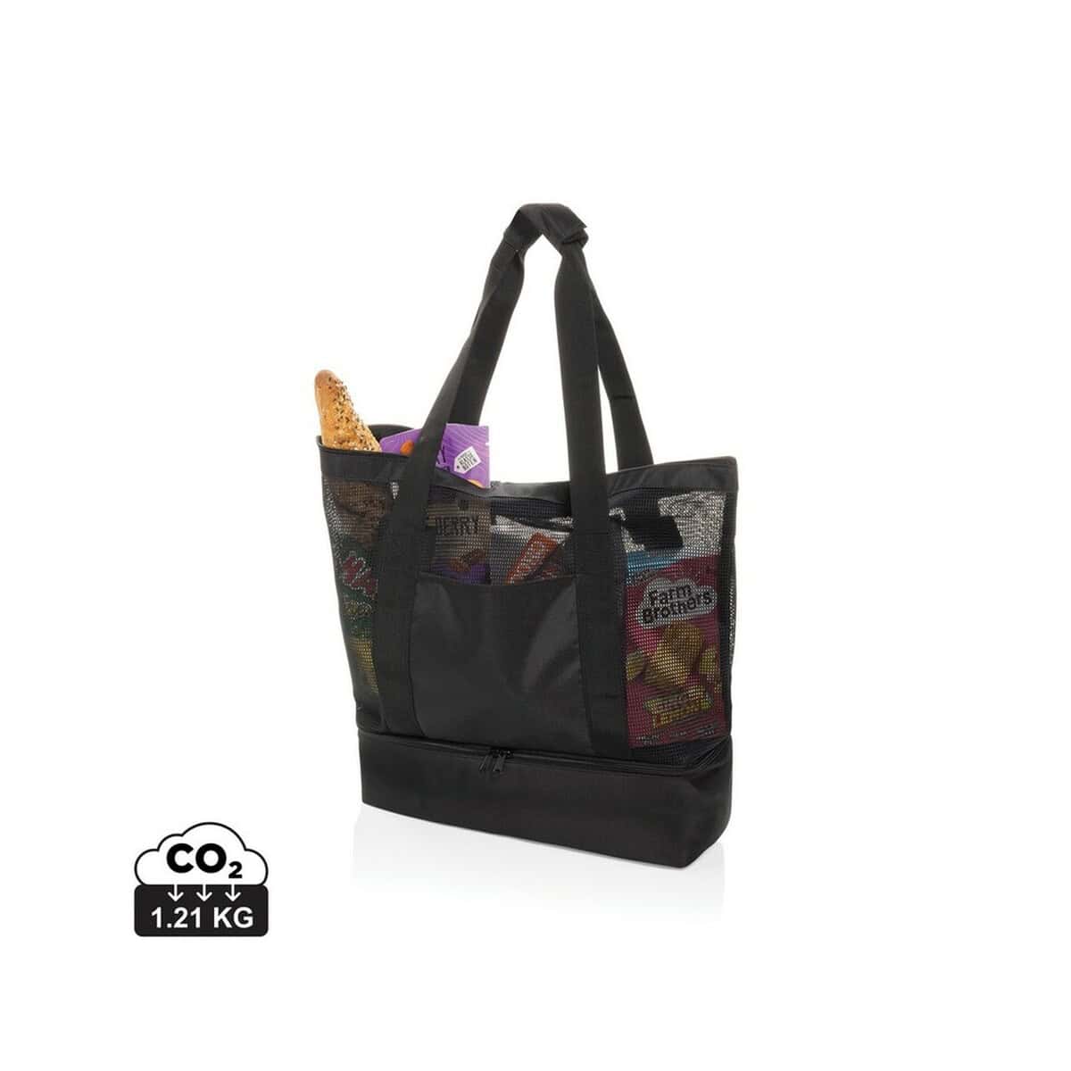 Torby termiczne z logo – torba plażowa, na zakupy, torba termoizolacyjna aware™ rpet P422.4901__S_0 Praktyczna torba na zakupy z kieszonkami, idealna do codziennych zakupów i gromadzenia drobiazgów.