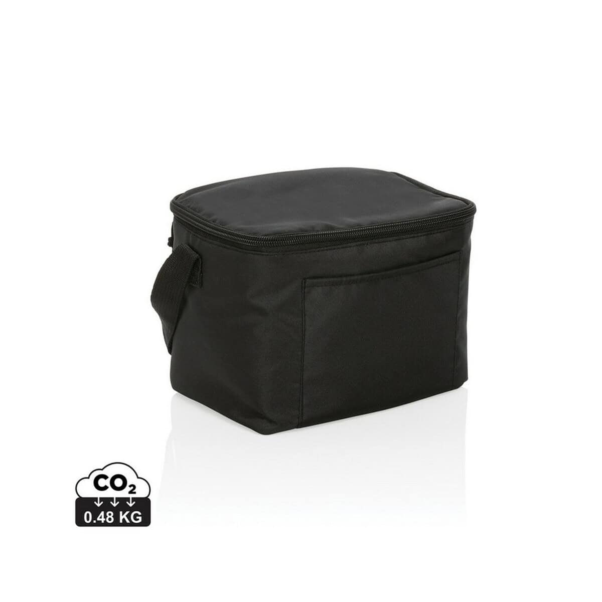 Torby termiczne z logo – torba termoizolacyjna impact aware™ rpet P733.101_S_0 1. Torba termiczna na jedzenie, czarna, lekkie i wytrzymałe materiały.