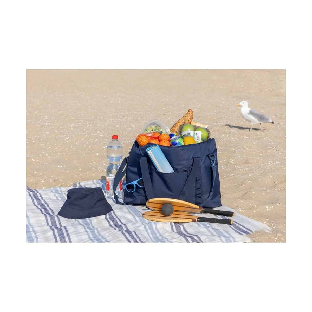 Torby termiczne z logo – torba termoizolacyjna xl sonny aware™ rpet P422.5425__M_401 1. Torba plażowa z gadżetami na piknik na plaży, latami i innym wybrzeżu.