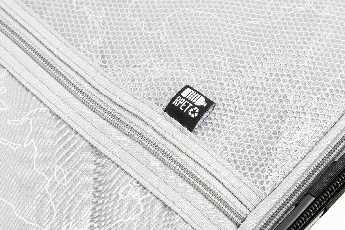 Walizki z logo – airmile walizka podręczna rpet AP808207-10__CU2 Etui na dokumenty z siatką wentylacyjną, logo RPET, minimalistyczny design, idealne do przechowywania gadżetów.