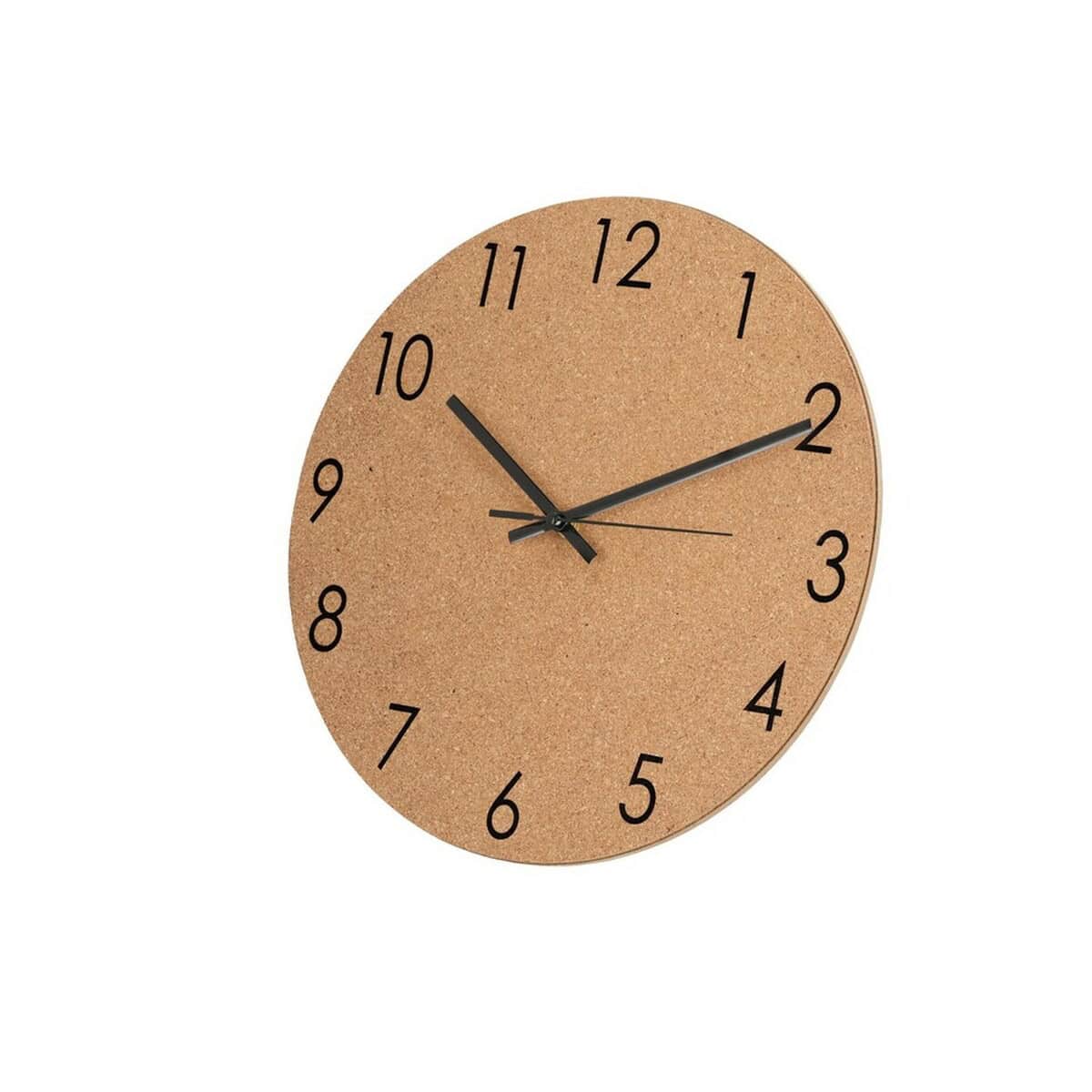 Zegary z logo – korkowy zegar ścienny VA304-20_AAA01 Swobodna ścienna zegar z korka, minimalistyczny design, nowoczesne gadżety, dekoracje biurowe i domowe.