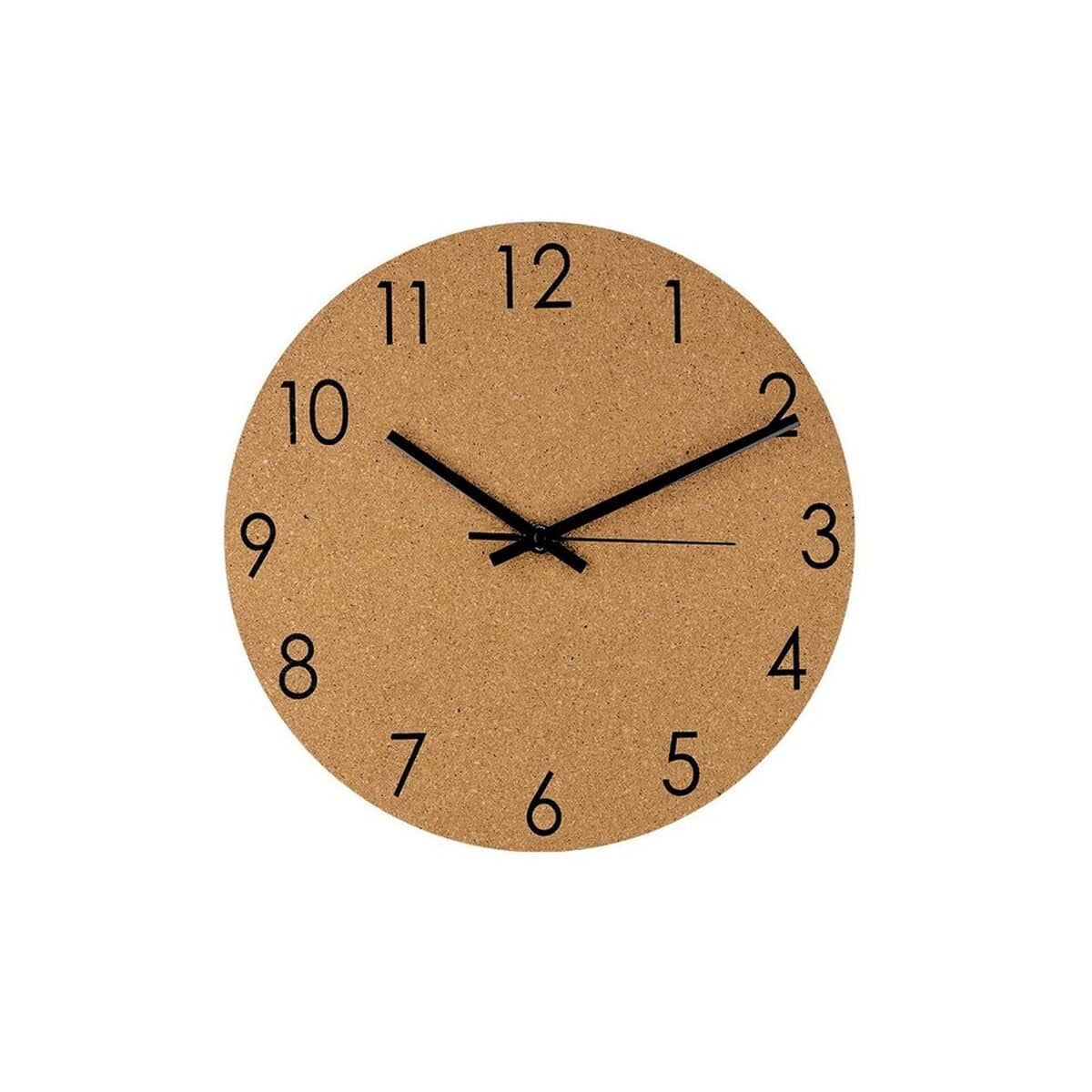 Zegary z logo – korkowy zegar ścienny VA304-20_AAB01 Naturalny zegar ścienny z korka, minimalistyczny design, nowoczesny gadżet do wnętrza.