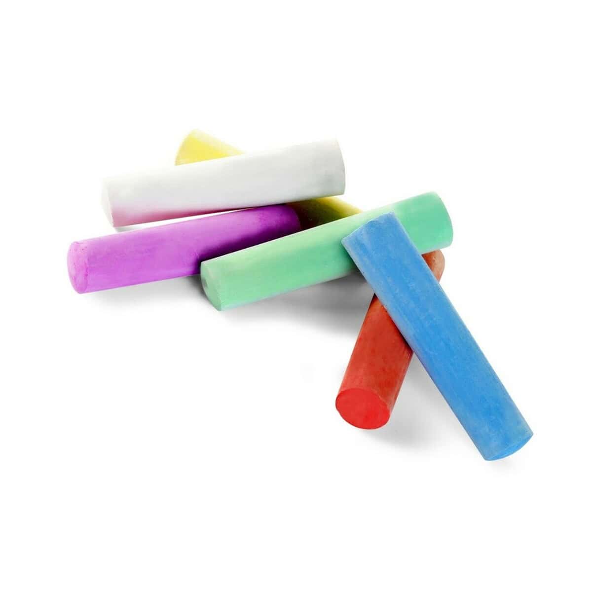 Kolorowe kredy do tablic szkolnych i dekoracji, idealne do kreatywnych projektów.