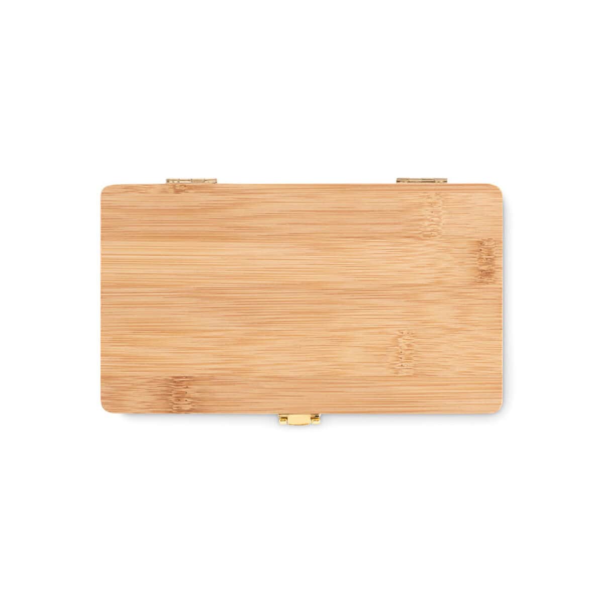 Zestawy narzędzi z logo – 21-częściowy zestaw narzędzi gallaway mo6496-40-open Drewniane etui na długopisy z bambusa, eleganckie gadżety biurowe, personalizowane akcesoria reklamowe.