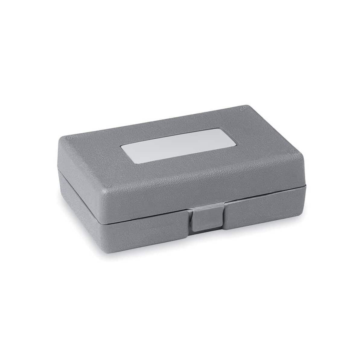 Zestawy narzędzi z logo – składany kpl narzędzi, 25 szt guillaume kc3525-14a Metalowa skrzynka na notatki z okienkiem, stylowe gadżety biurowe, organizer na dokumenty.