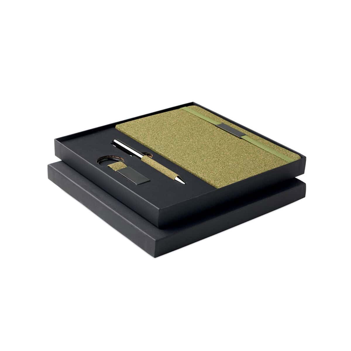 Elegancki zestaw do pisania z pendrivem i notesem w eleganckim pudełku.