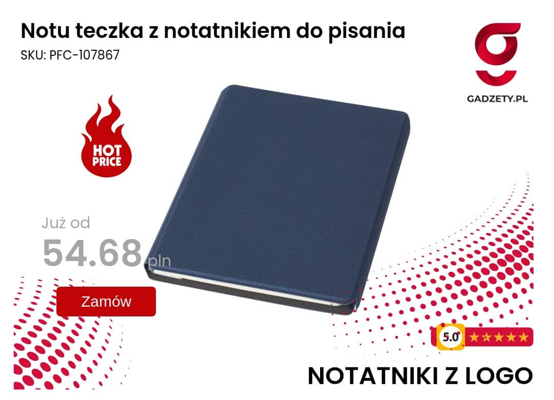 Notu teczka z notatnikiem do pisania Notatnik z logo na prezent.