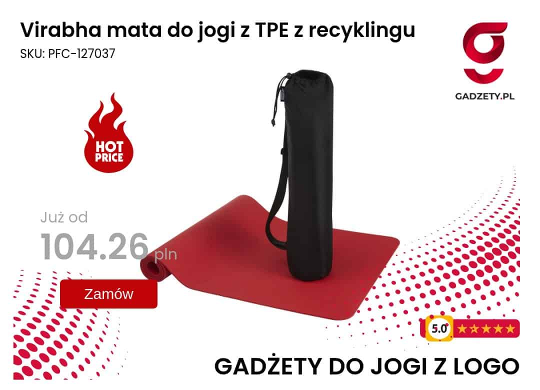 Virabha mata do jogi z TPE z recyklingu Ekologiczna mata do jogi Virabha z recyklingowanego TPE