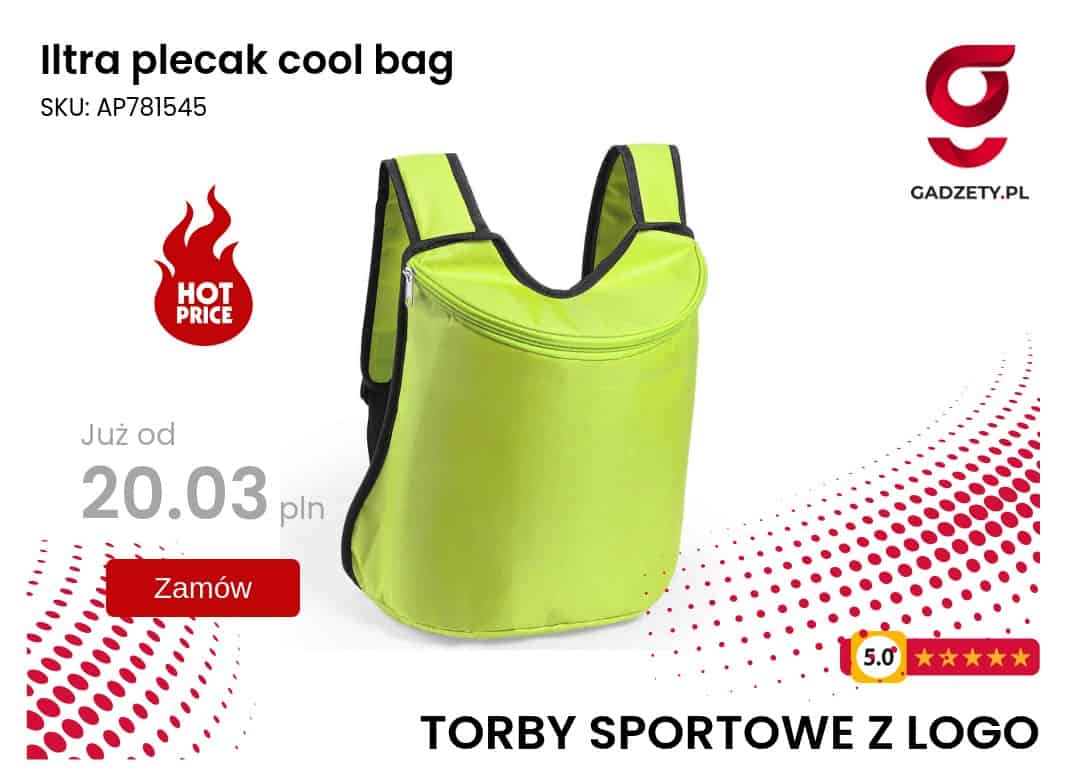 Iltra plecak cool bag Plecak termiczny na lunch z logo, idealny na wycieczki.