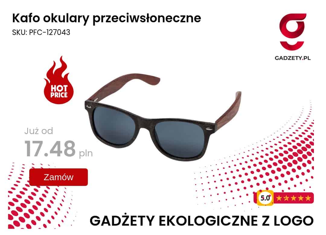Kafo okulary przeciwsłoneczne Okulary przeciwsłoneczne ekologiczne z logo.