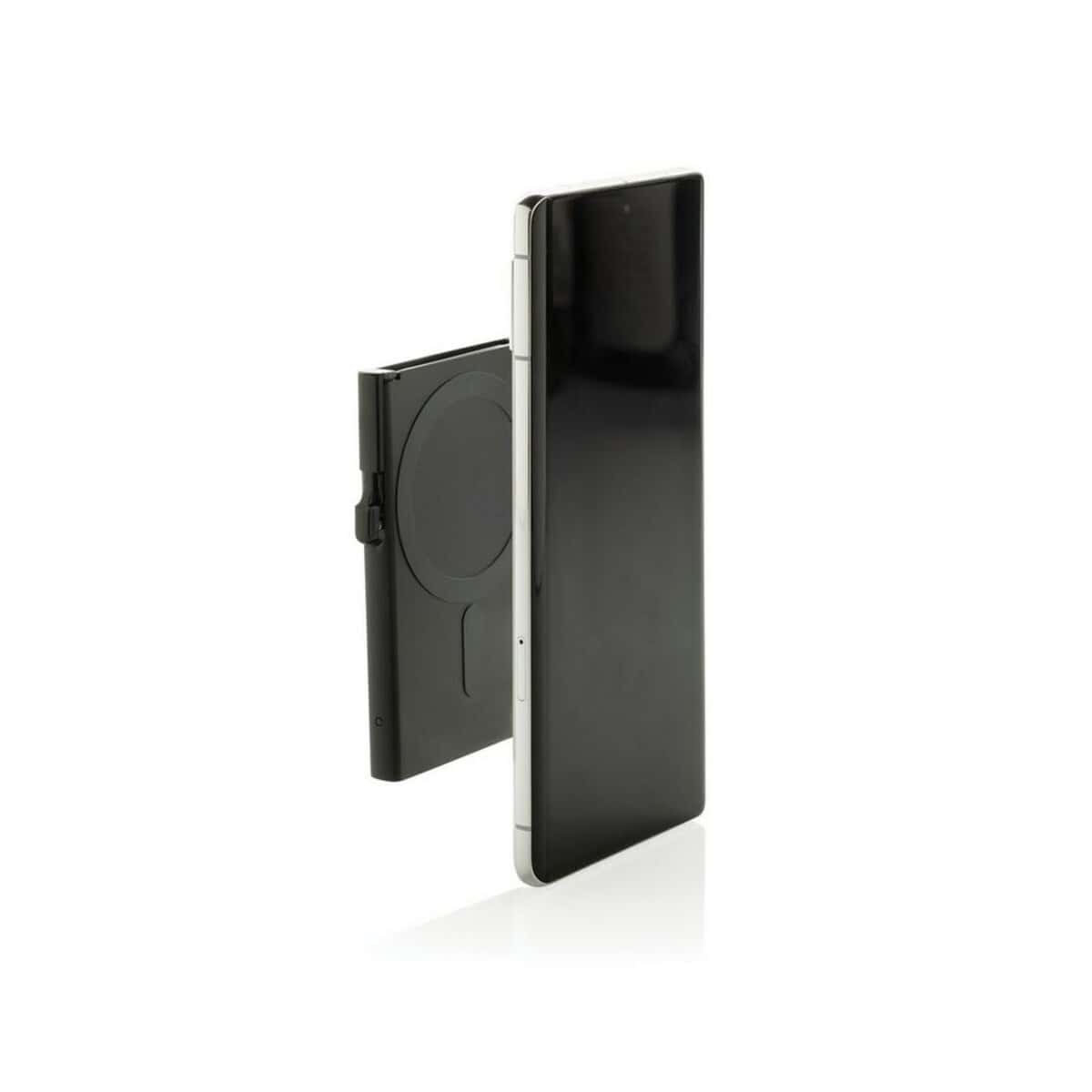 Smartfon z bezprzewodowym ładowaniem i etui na telefon Smartfon z funkcją bezprzewodowego ładowania i eleganckim etui na telefon.