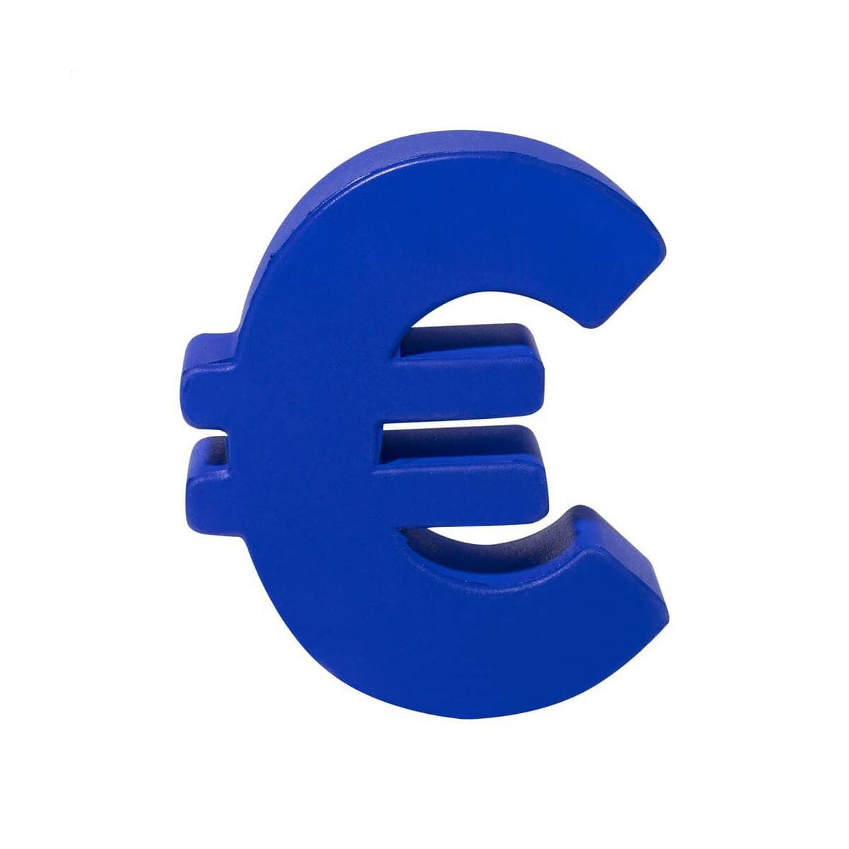 Euro symbol grawerowany na gadżetach promocyjnych Trójwymiarowa figurka euro symbolu na gadżetach promocyjnych.