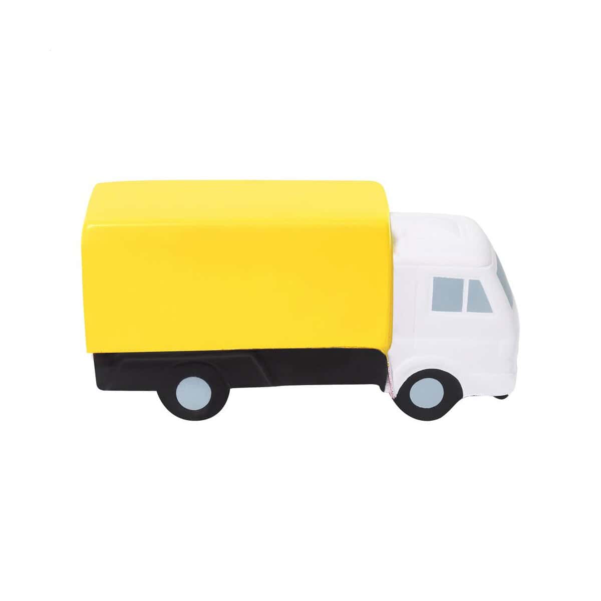 Gadżet samochodowy – ciężarówka Samochodowa figurka - ciężarówka w żółto-białym kolorze.