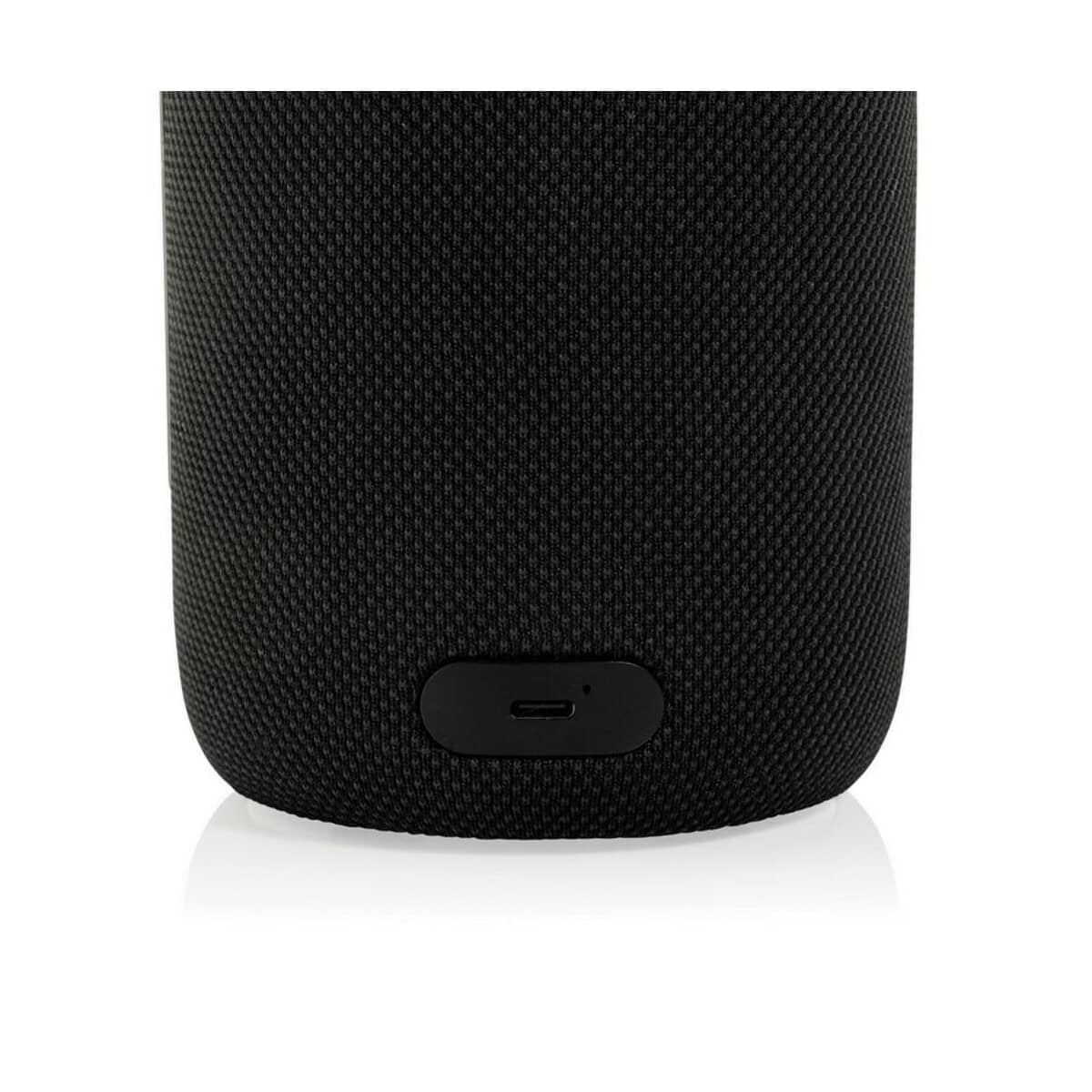 Gadżet głośnik bezprzewodowy czarny Głośnik bezprzewodowy czarny, przenośny, z portem USB-C, idealny do promocji.