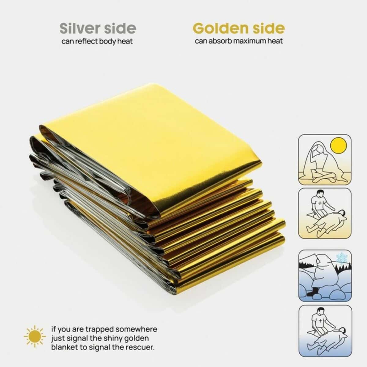 Gadżet termiczny – złota i srebrna strona Termiczny gadżet z dwoma stronami: złotą i srebrną.