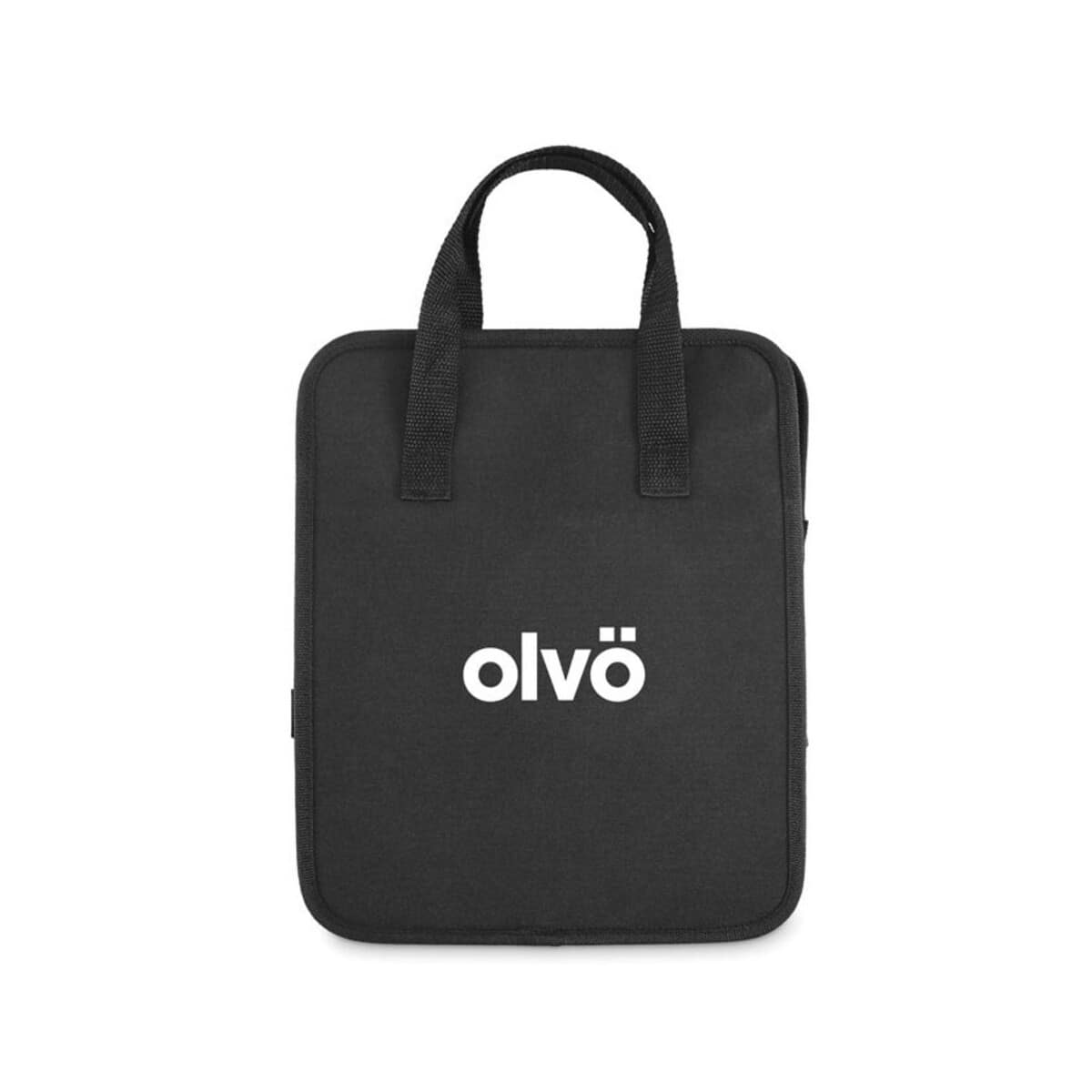 Torba na laptopa z logo Olvo Czarna torba na laptopa z logo Olvo, idealna do codziennego użytku.