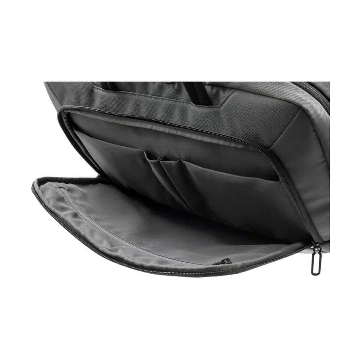 Torba na laptopa z organizerem Czarna torba na laptopa z wieloma kieszeniami i organizerem.
