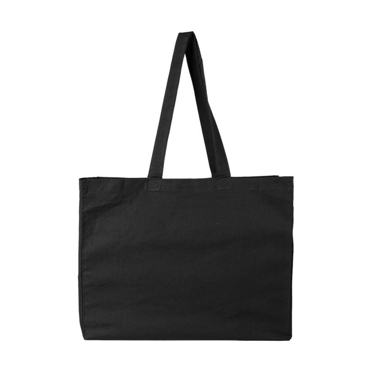Torba reklamowa z nadrukiem Czarna torba reklamowa z długimi uchwytami na zakupy i promocje.