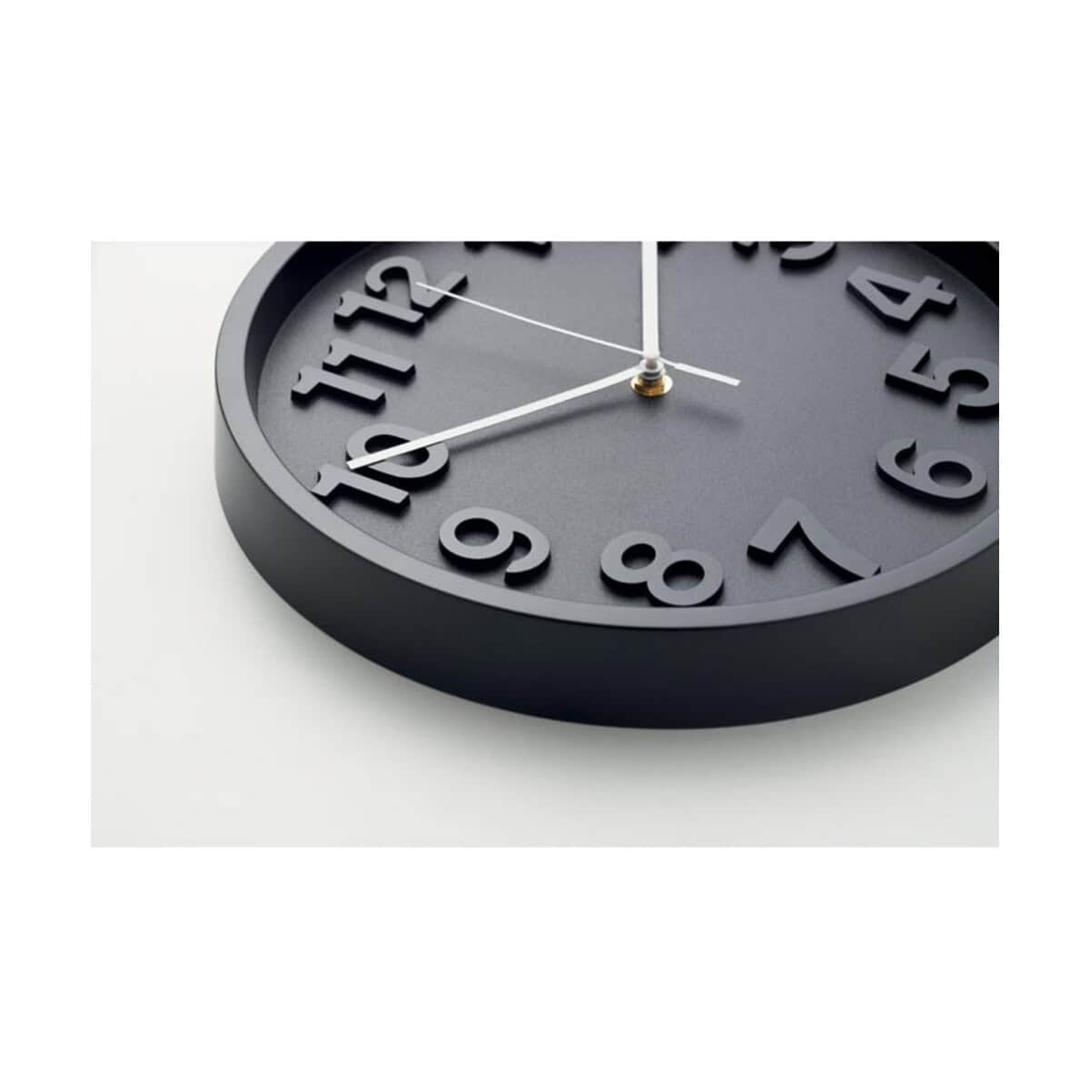Zegar ścienny nowoczesny czarny Zegar ścienny w stylu minimalistycznym, czarny z dużymi cyframi, idealny do biura i domu.