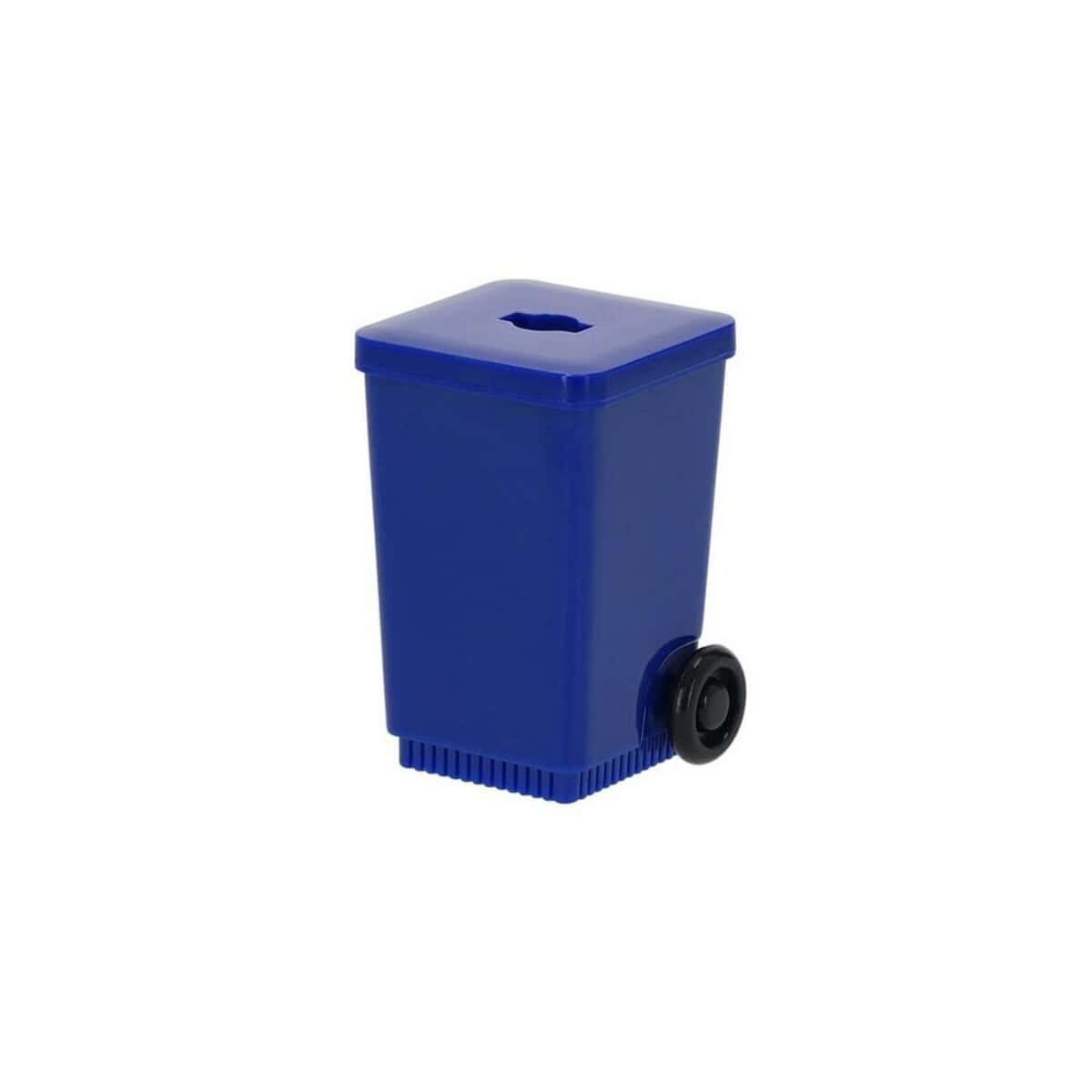 Kosz na śmieci z kółkami Niebieski kosz na śmieci z kółkami, idealny do biura i domu.