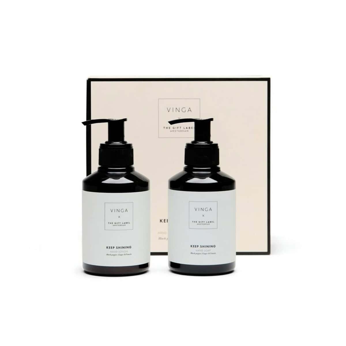 Zestaw kosmetyków do pielęgnacji skóry z pompami, idealny do codziennej higieny.