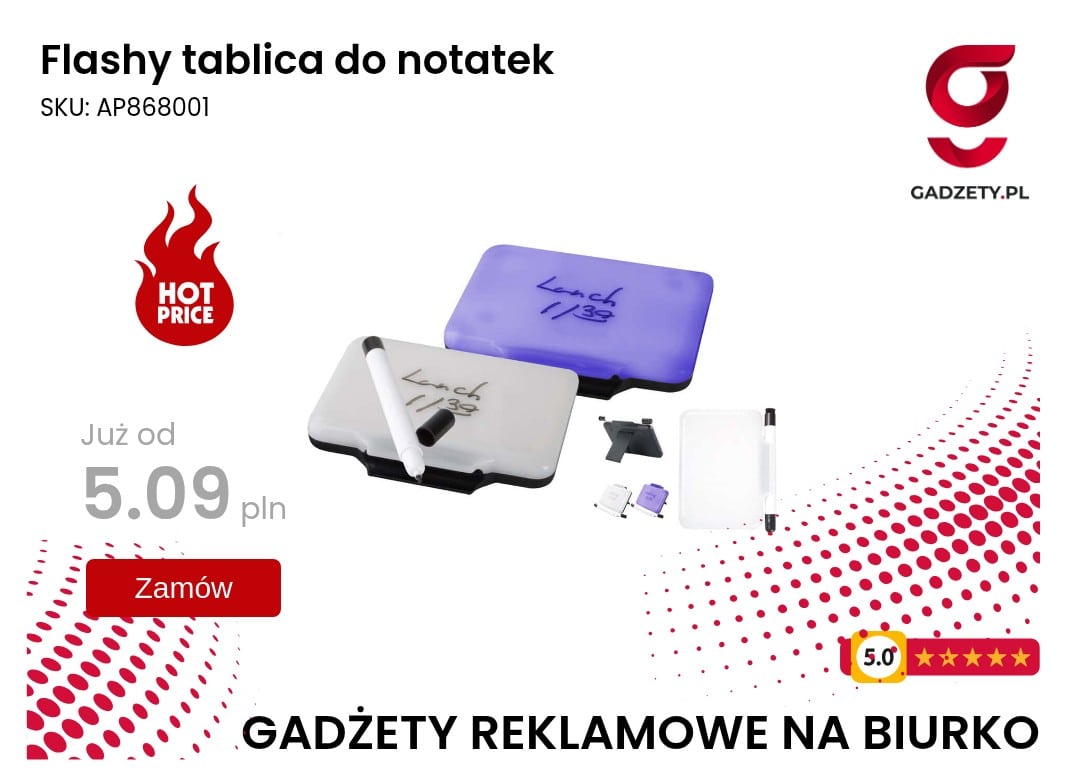 Flashy tablica do notatek Kolorowa tablica do notatek Flashy