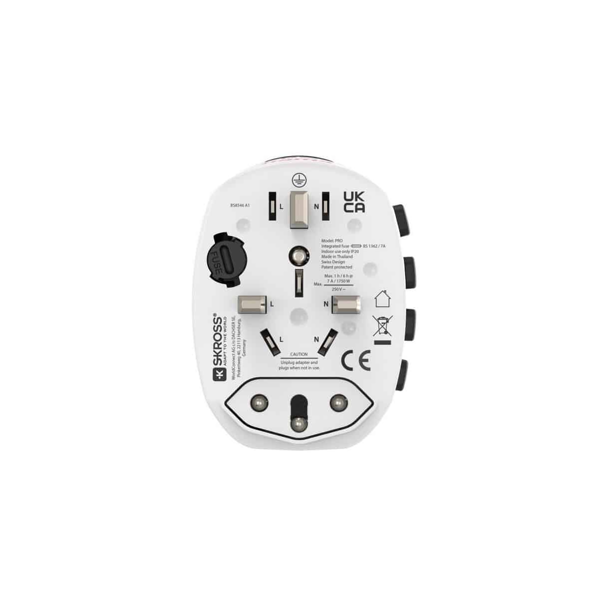 Adaptery podróżne z logo – adapter podróżny skross for hama pro VH050-02_IBK01 Adapter podróżny Skross for Hama Pro VH050-02_IBK01