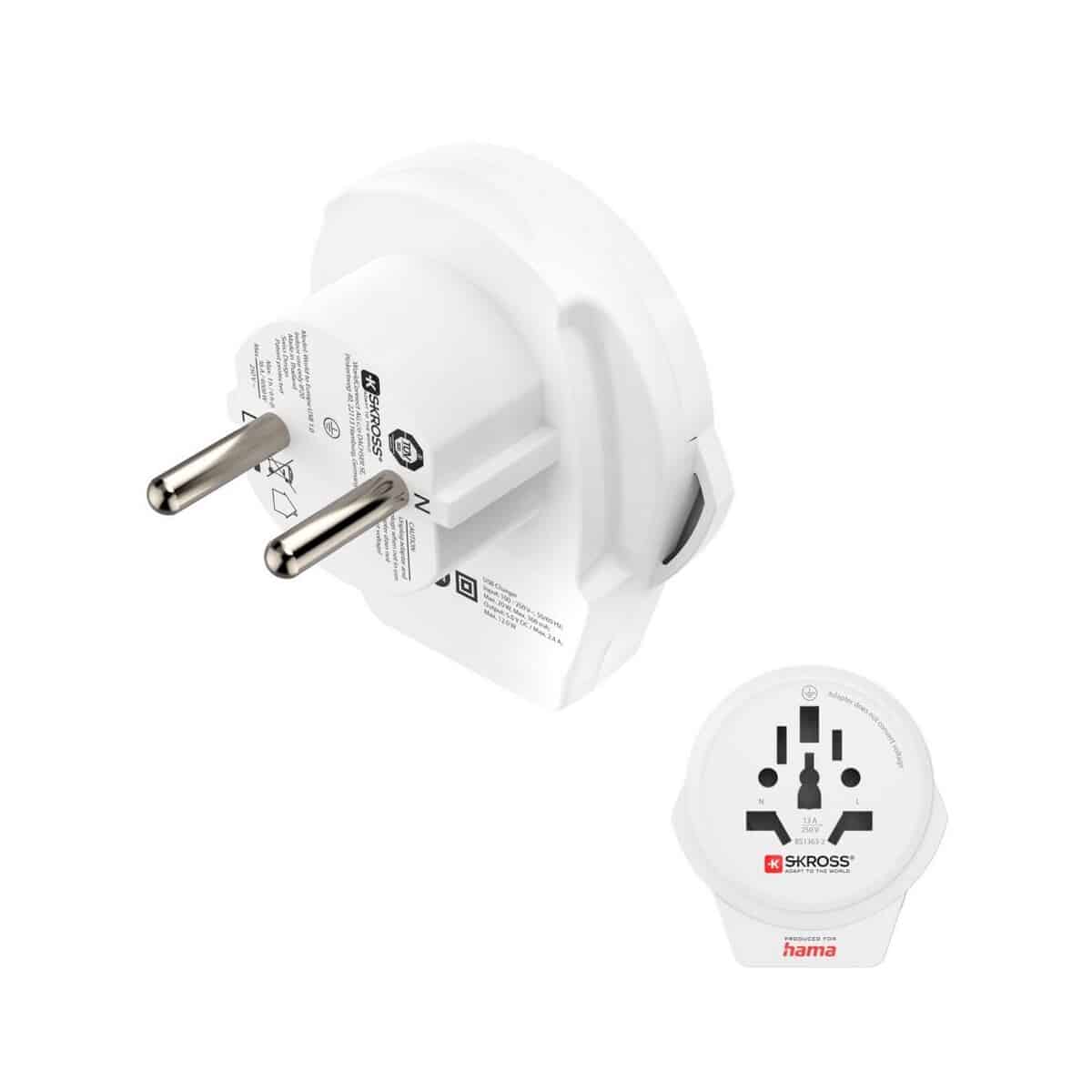 Adaptery podróżne z logo – adapter podróżny skross for hama usb VH049-02_AAA02 Adapter podróżny Skross for Hama USB VH049-02_AAA02