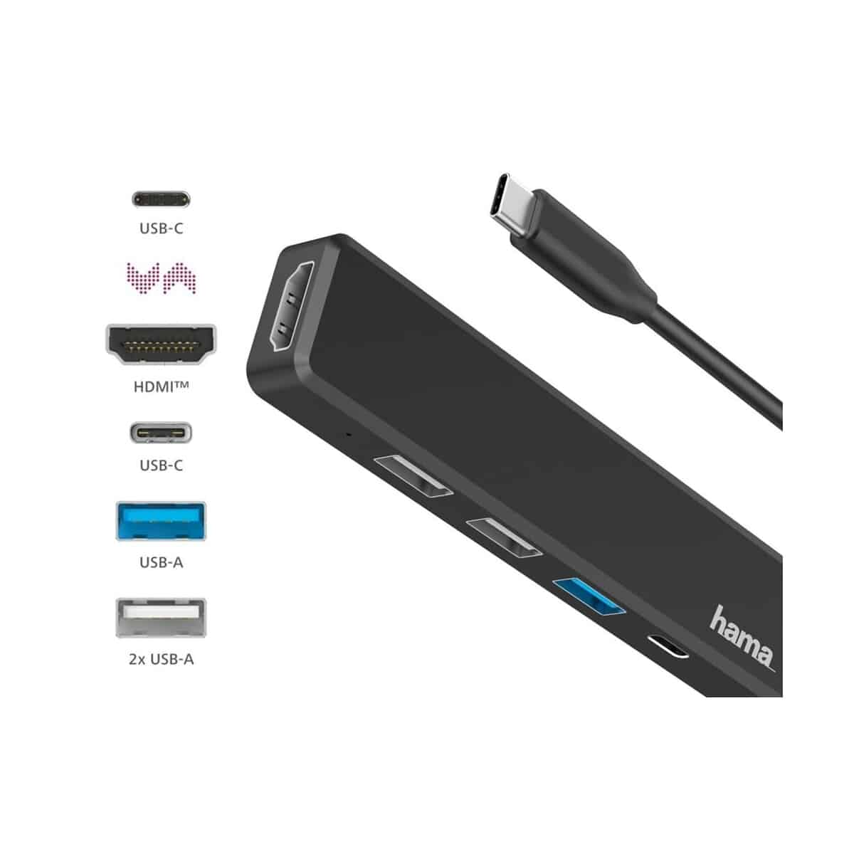Huby usb z logo – hub usb, usb-c, hdmi hama VH071-03_IDE02 Hub USB, USB-C, HDMI Hama VH071-03_IDE02