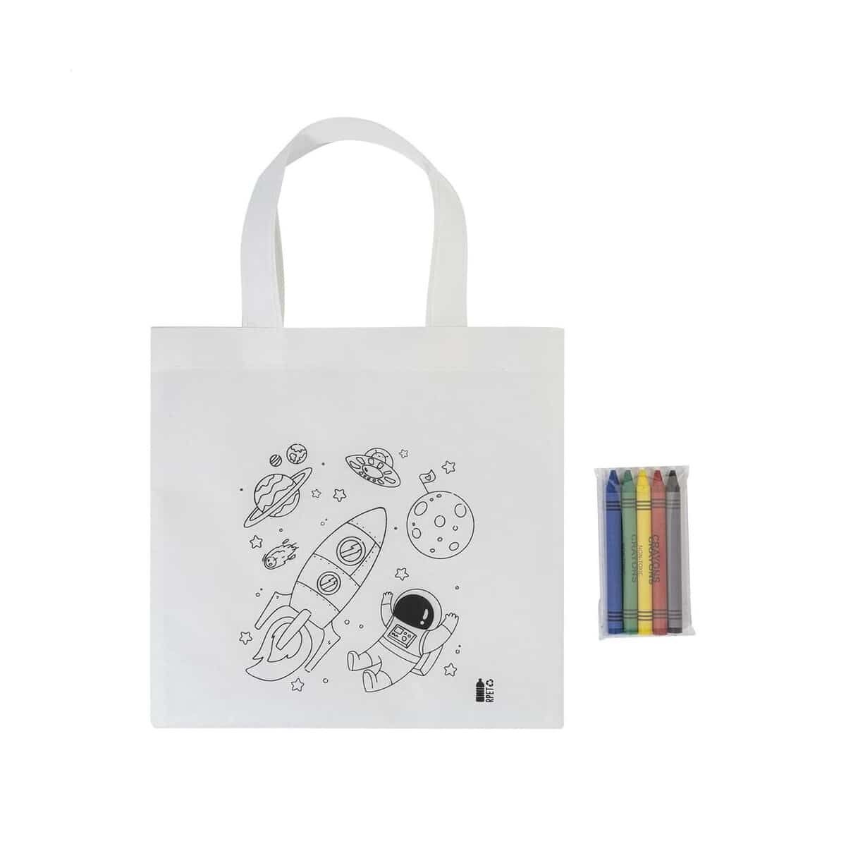 Kolorowanki z logo – spacolo torba do kolorowania rpet AP800299 Spacolo torba do kolorowania RPET AP800299