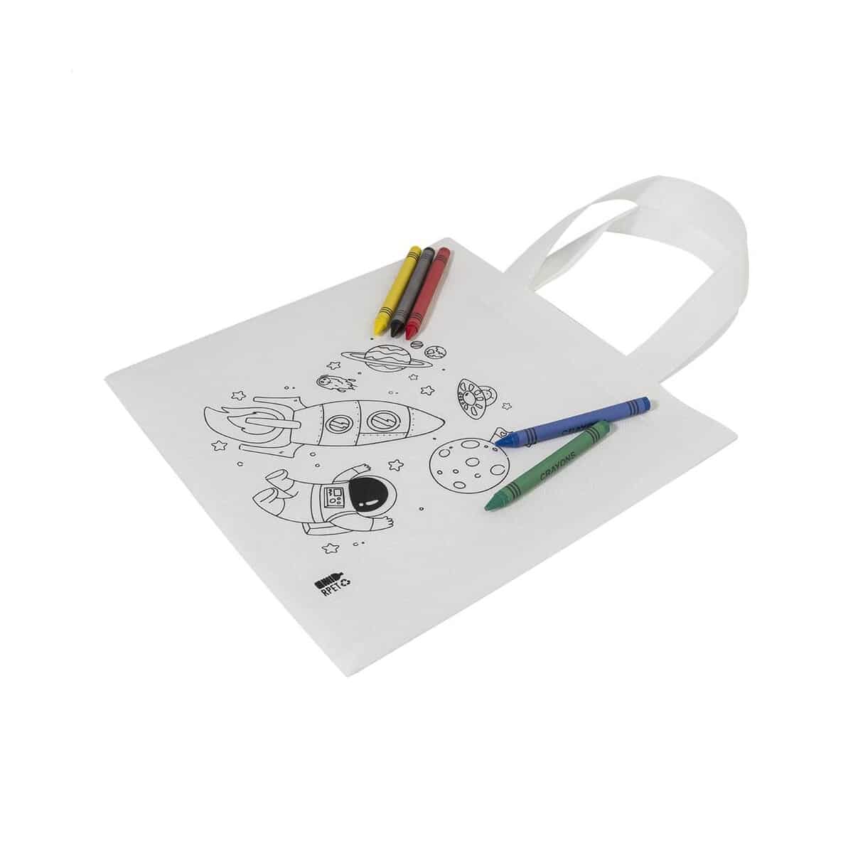 Kolorowanki z logo – spacolo torba do kolorowania rpet AP800299__A Spacolo torba do kolorowania RPET AP800299__A