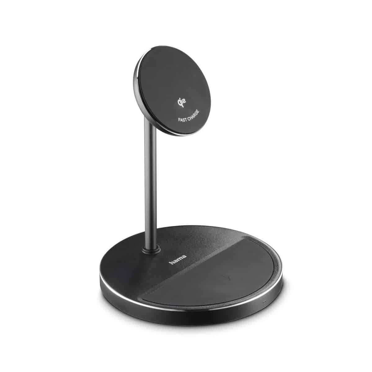 Ładowarki z logo – magnetyczna ładowarka bezprzewodowa 2 w 1 15w hama VH066-03_AAA01 Magnetyczna ładowarka bezprzewodowa 2 w 1 15W Hama VH066-03_AAA01