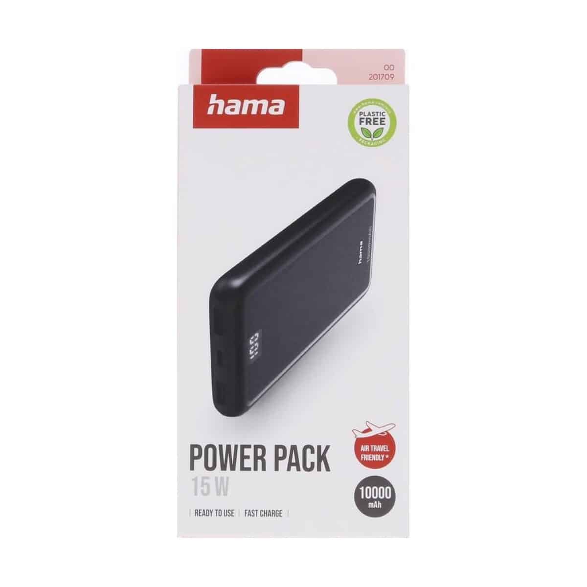 Powerbanki z logo – power bank 10000 mah hama power pack performance VH025-03_PFT01 Power bank 10000 mAh Hama Power Pack Performance VH025-03_PFT01