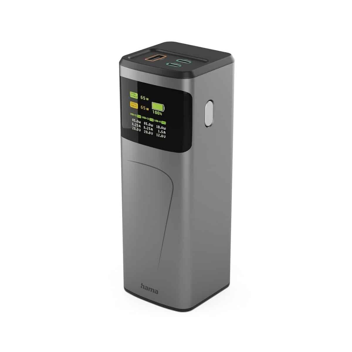 Powerbanki z logo – power bank 20000 mah hama high power 65w VH028-15_AAA01 Power bank 20000 mAh Hama High Power 65W VH028-15_AAA01
