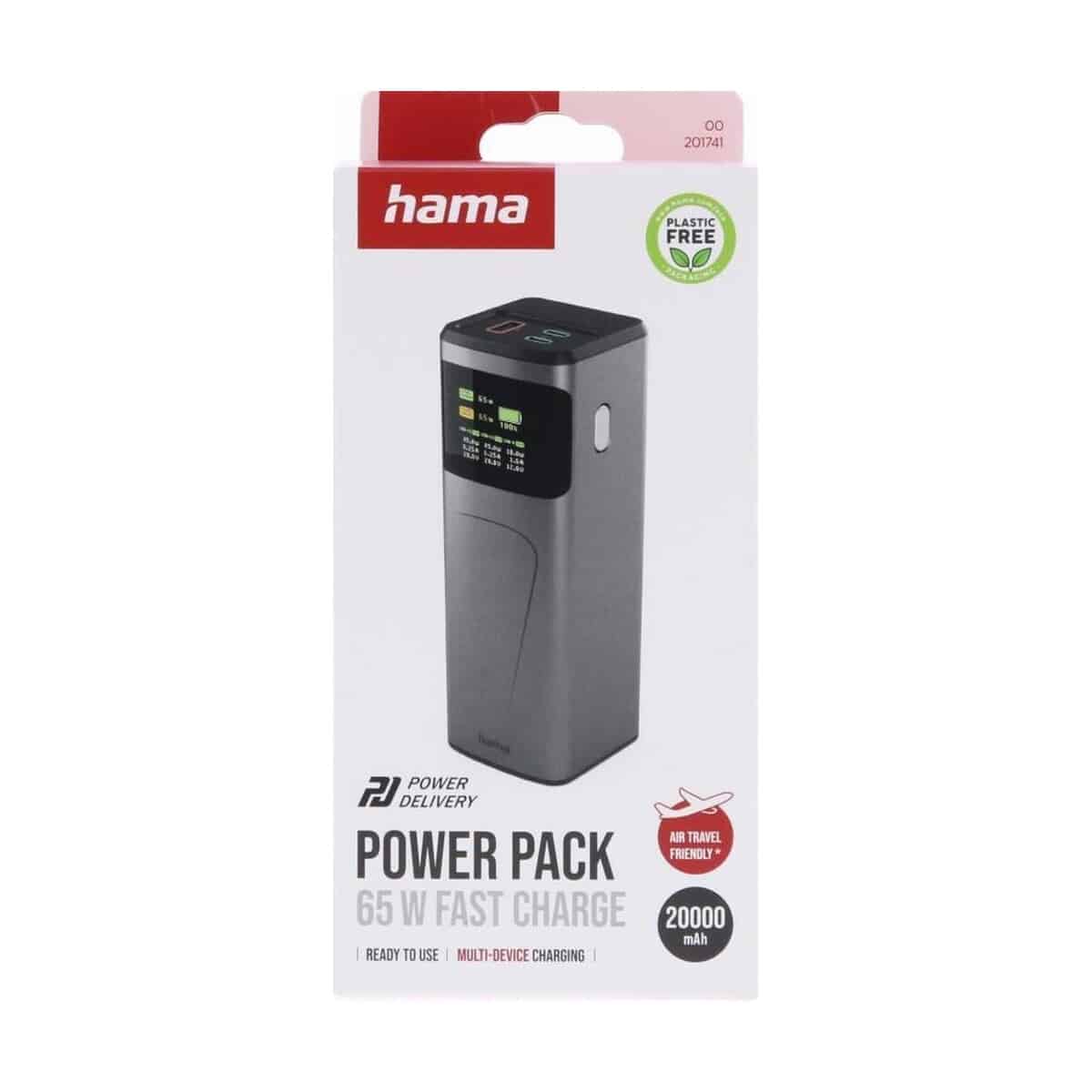 Powerbanki z logo – power bank 20000 mah hama high power 65w VH028-15_PFT01 Power bank 20000 mAh Hama High Power 65W VH028-15_PFT01