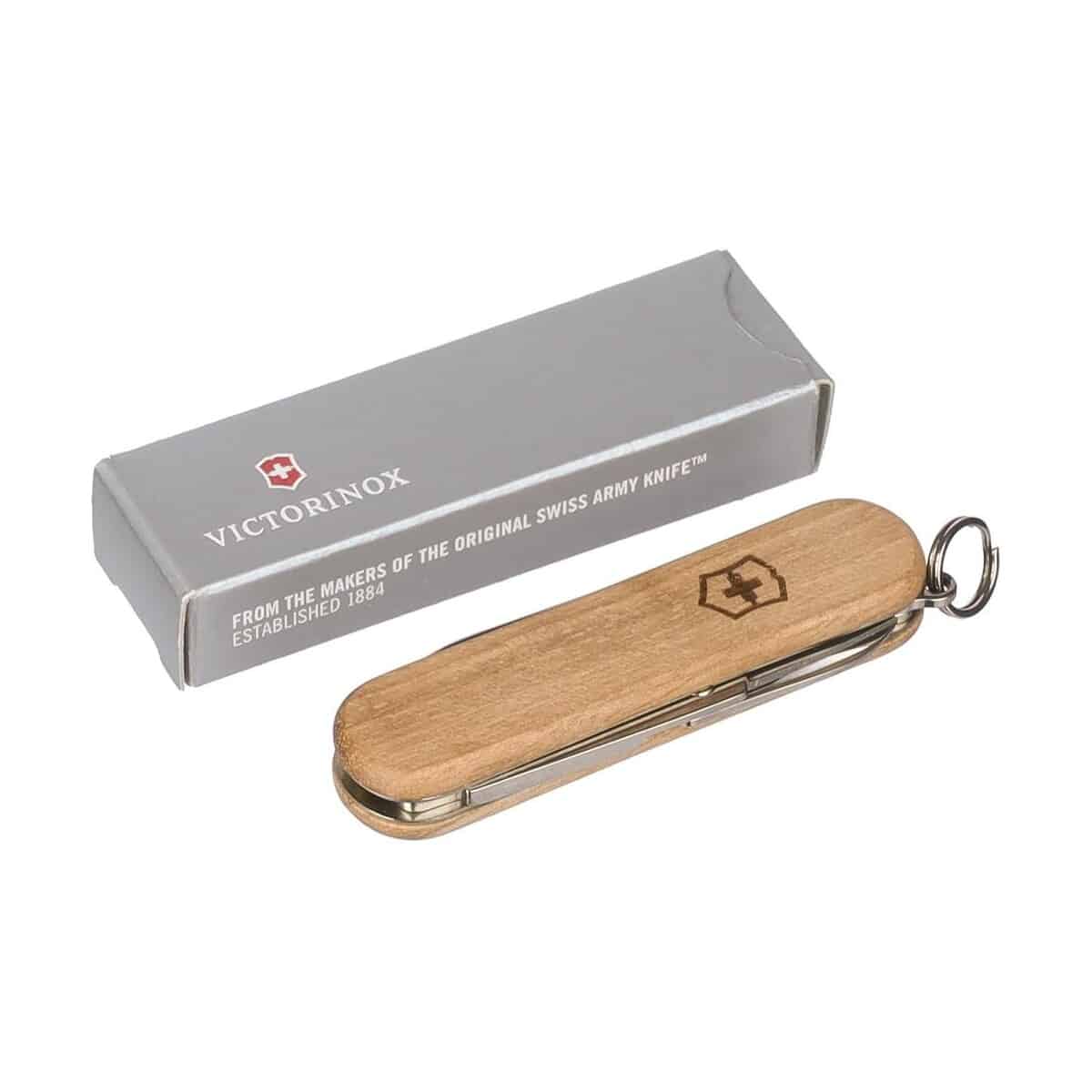 Scyzoryki z logo – nóż wielofunkcyjny victorinox classic sd wood VB273-16_AAA03 Nóż wielofunkcyjny Victorinox Classic SD Wood VB273-16_AAA03