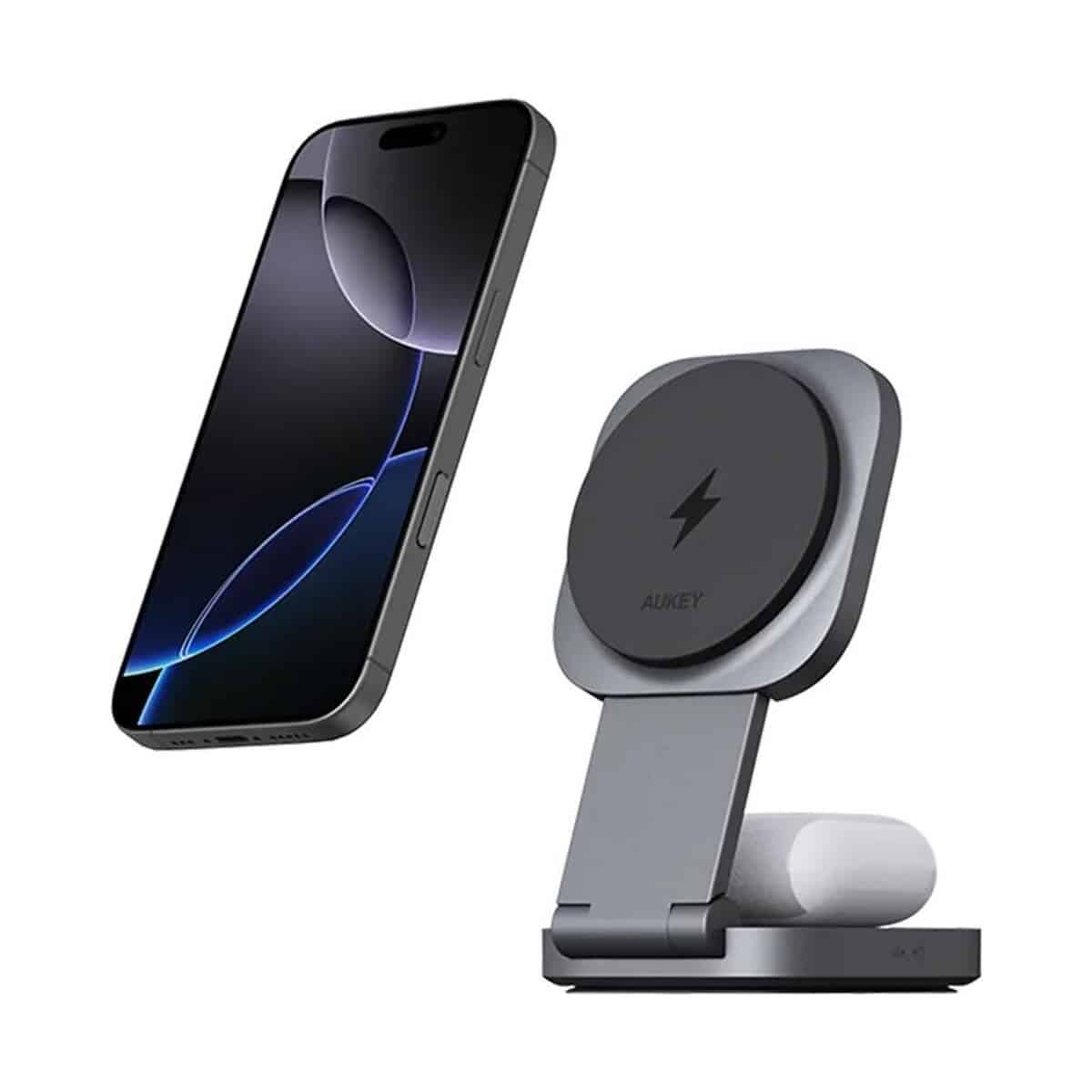 Ładowarki z logo – magnetyczna ładowarka bezprzewodowa 15w aukey VAM11-15_ATM01 Magnetyczna ładowarka bezprzewodowa 15W Aukey VAM11-15_ATM01