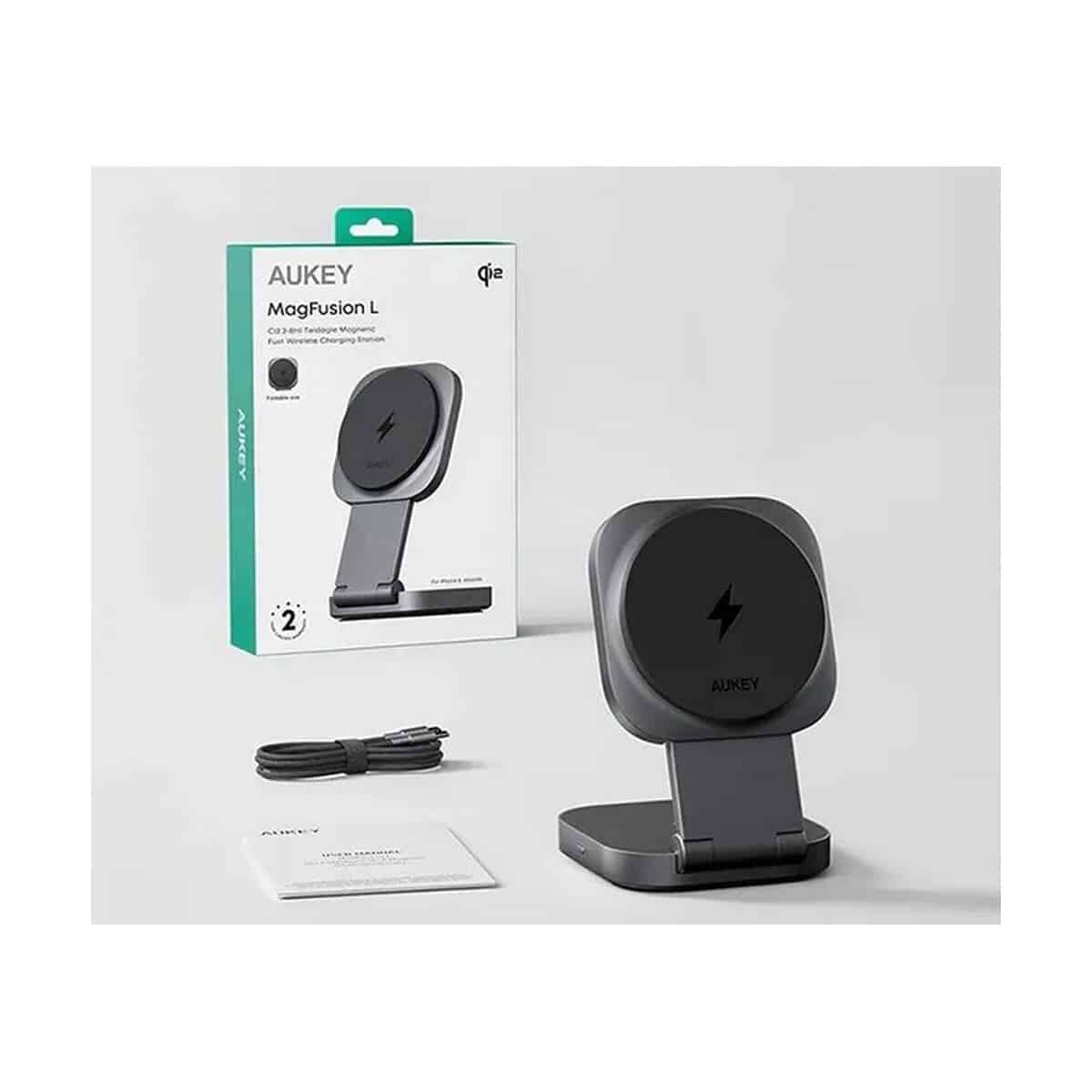 Ładowarki z logo – magnetyczna ładowarka bezprzewodowa 15w aukey VAM11-15_ATM05 Magnetyczna ładowarka bezprzewodowa 15W Aukey VAM11-15_ATM05