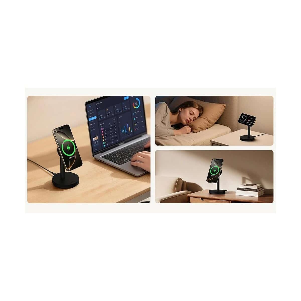 Ładowarki z logo – magnetyczna ładowarka bezprzewodowa 25w aukey VAM16-03_ATM08 Magnetyczna ładowarka bezprzewodowa 25W Aukey VAM16-03_ATM08