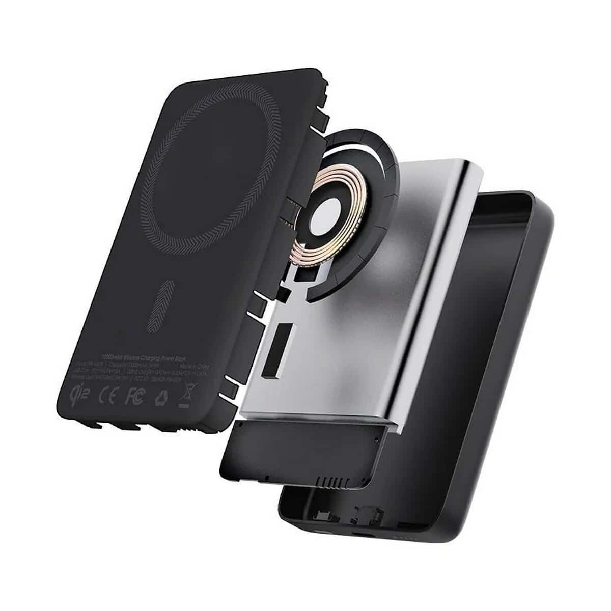 Powerbanki z logo – magnetyczny, bezprzewodowy power bank 10000 mah aukey VAM12-03_ATM09 Magnetyczny, bezprzewodowy power bank 10000 mAh Aukey VAM12-03_ATM09