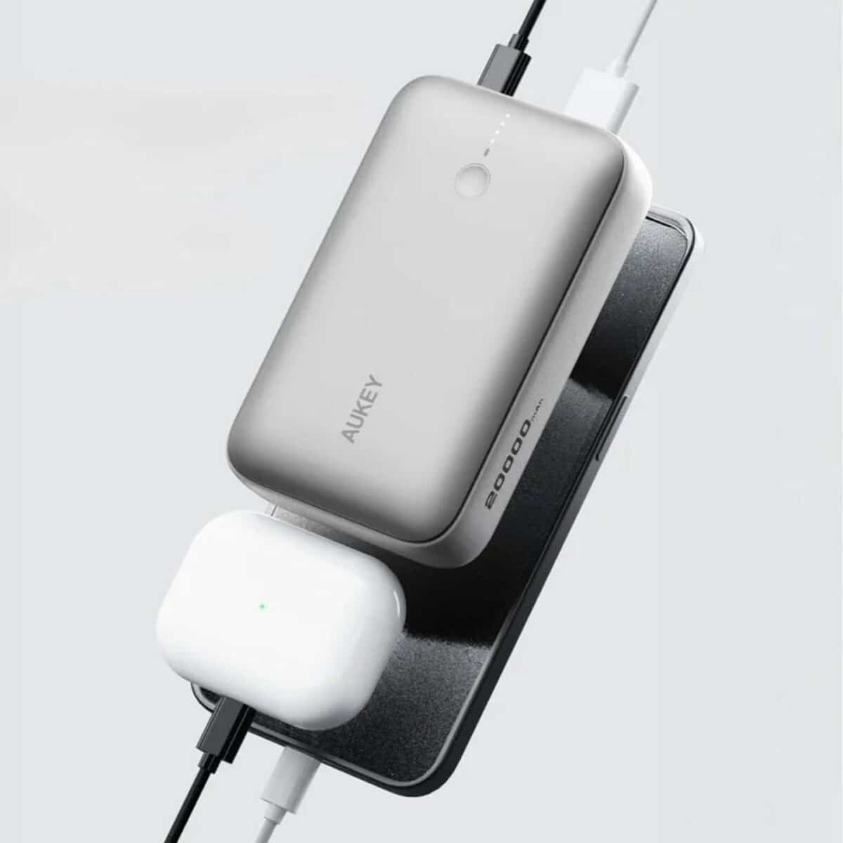 Powerbanki z logo – power bank 20000 mah aukey VAM14-32_ATM01 Power bank 20000 mAh Aukey VAM14-32_ATM01