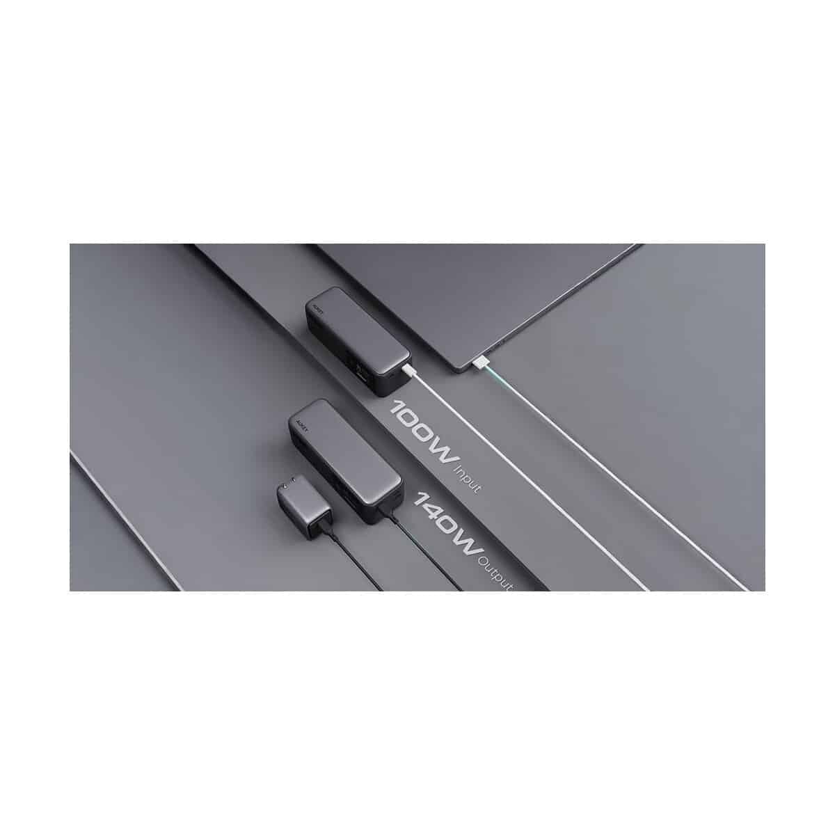 Powerbanki z logo – power bank 27600 mah, 140 w, aukey VAM15-32_ATM08 Power bank 27600 mAh, 140 W, Aukey VAM15-32_ATM08