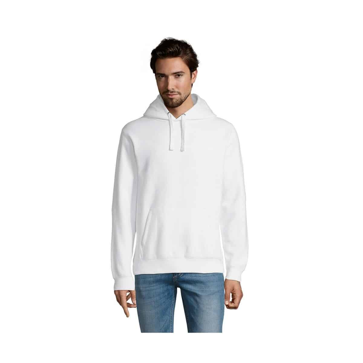 Bluzy z logo – spencer męska bluza 280g spencer s02991-wh SPENCER męska bluza 280g SPENCER s02991-wh