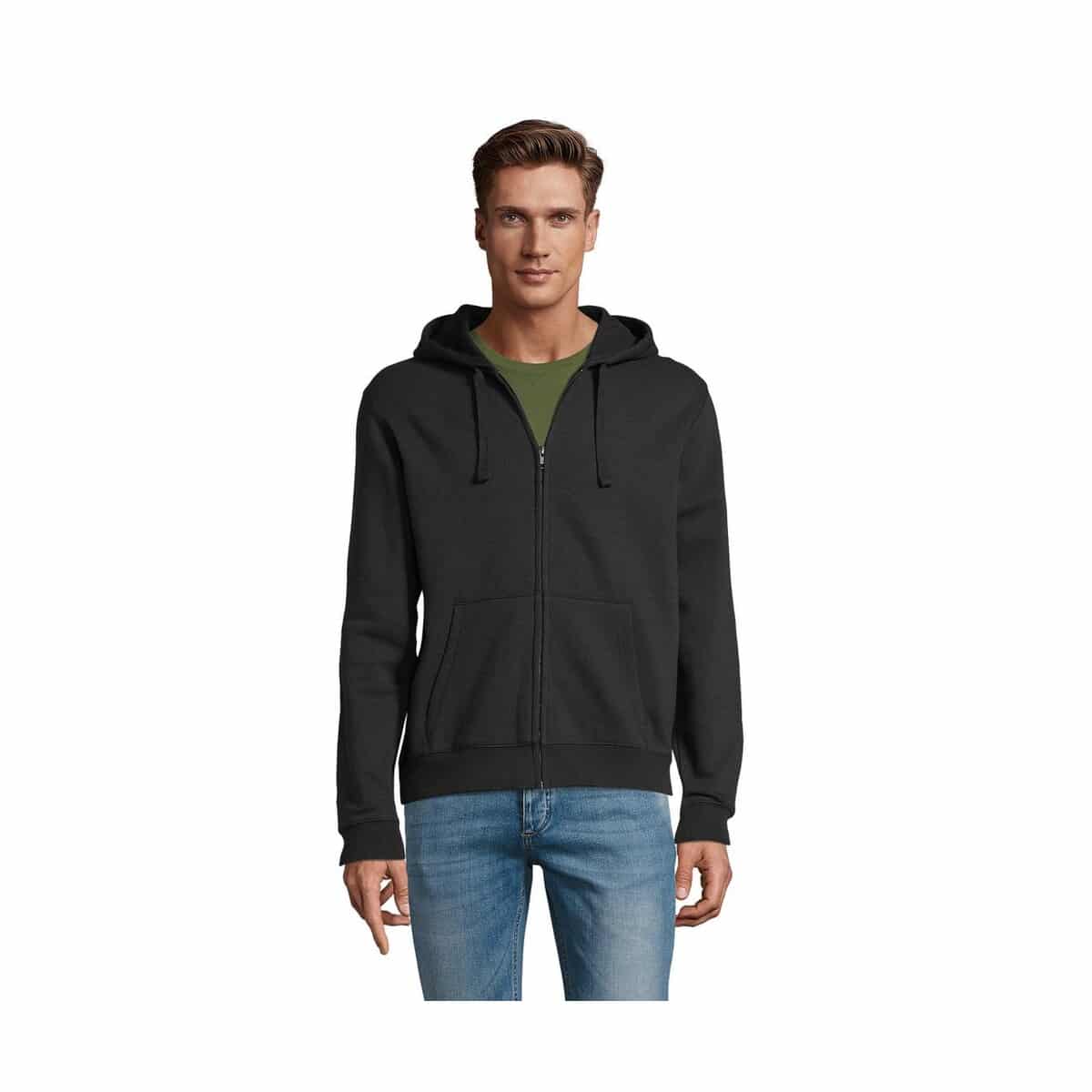 Bluzy z logo – spike hood męskie 280gr spike men s03105-bk SPIKE HOOD Męskie 280gr SPIKE MEN s03105-bk