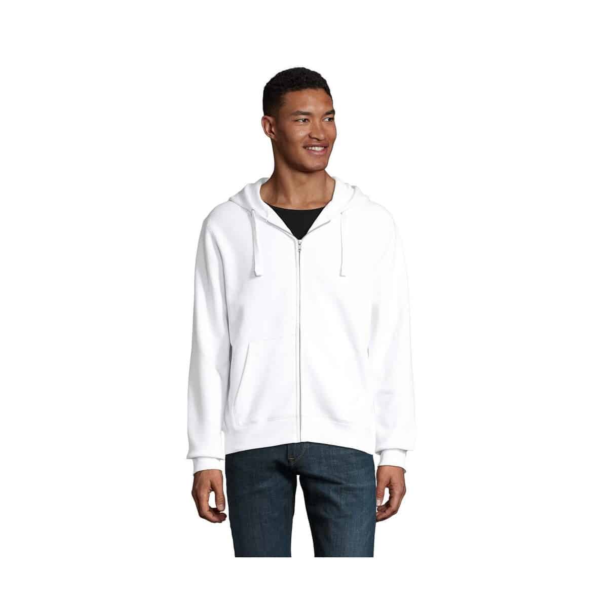 Bluzy z logo – spike hood męskie 280gr spike men s03105-wh SPIKE HOOD Męskie 280gr SPIKE MEN s03105-wh